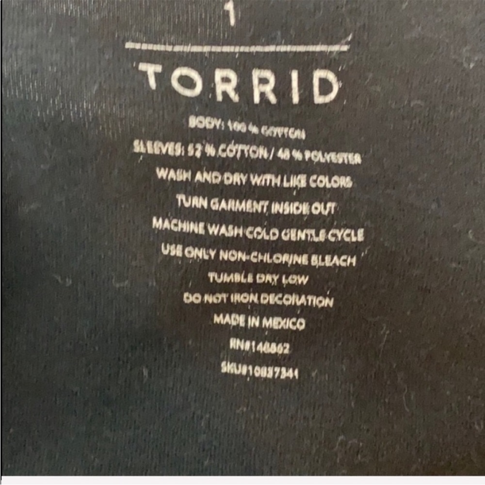 Torrid Top Runaway Love Tour Raglan Tee Size 1 / US 1X - Picture 5 of 8